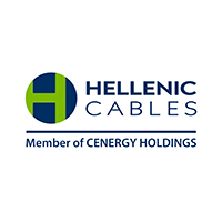 The image features the Hellenic Cables logo, which includes a green and blue letter 'H' and the text 'Member of CENERGY HOLDINGS'.