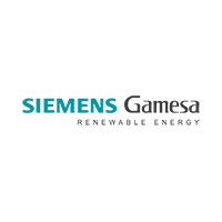 The Siemens Gamesa logo, featuring the name in stylised text, represents renewable energy.