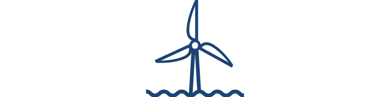 A blue and white logo. The blue area is dominant, with a narrow white strip on the left.